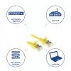 ACT Gelb 1 Meter LSZH U/FTP CAT6A Rechenzentrums-Slimline-Patchkabel (snagless) mit RJ45-Steckern
