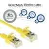 ACT Gelb 3 Meter LSZH U/FTP CAT6A Datacenter Slimline Patchkabel snagless mit RJ45-Steckern