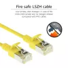 ACT Gelb 3 Meter LSZH U/FTP CAT6A Datacenter Slimline Patchkabel snagless mit RJ45-Steckern