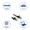 ACT Schwarz 3 Meter LSZH U/FTP CAT6A Datacenter Slimline Patchkabel mit Rasthaken-RJ45-Steckern