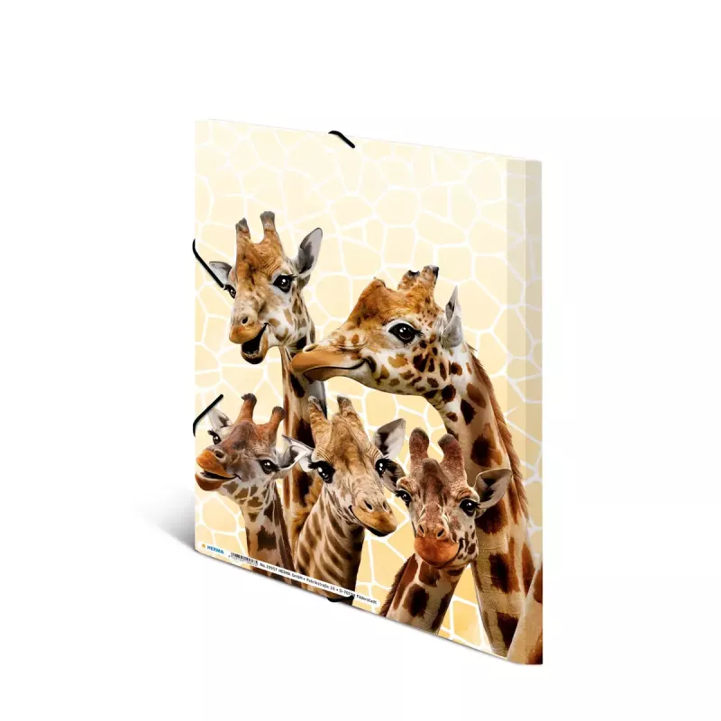 Herkömmliche Dokumentenmappe HERMA Giraffe Friends Polypropylen (PP) Mehrfarbig A4