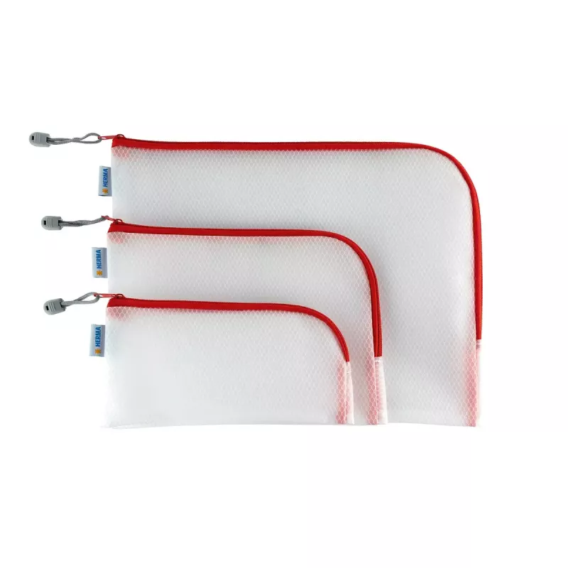 Hartes Federmäppchen HERMA 20014 Rot Transparent
