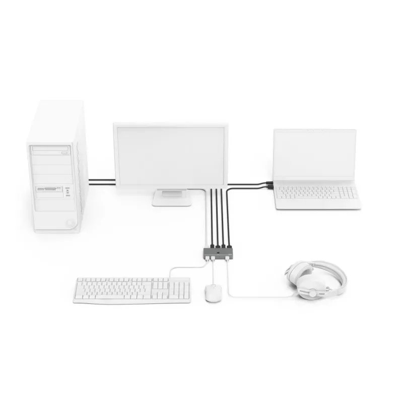KVM-Switch Hama 00200135 USB HDMI 4K Ultra HD