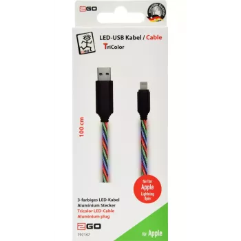 Lightning-Kabel 2GO 797147 1m Mehrfarbig