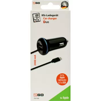 Mobiles Ladegerät 2GO 797169 Universal Schwarz Zigarettenanzünder Auto 12/24V