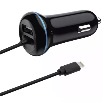 Mobiles Ladegerät 2GO 797169 Universal Schwarz Zigarettenanzünder Auto 12/24V