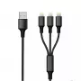 Lightning-Kabel 2GO 797155 1,5 m Schwarz USB B USB C Micro-USB B