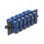 DeLOCK Glasfaser-Adapterpanel SC Simplex UPC 12 Ports Blau