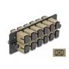 DeLOCK Glasfaser-Adapterpanel SC Simplex OM1 OM2 12 Port Beige