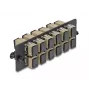 DeLOCK Glasfaser-Adapterpanel SC Simplex OM1 OM2 12 Port Beige
