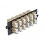 DeLOCK Glasfaser-Adapterplatte LC Duplex OM1 OM2 12 Port Beige