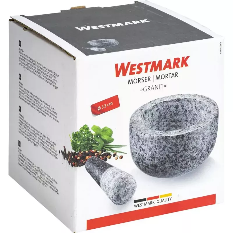 Mörser & Stößel Westmark Granit Grau — Granit, Ø 13 cm, 131×131 mm