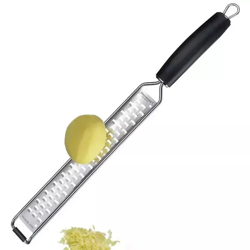Flachreibe Westmark Technicus‑Pro, Edelstahlklingen, schwarzer Kunststoffkörper, 36 mm Breite, 399 mm Länge