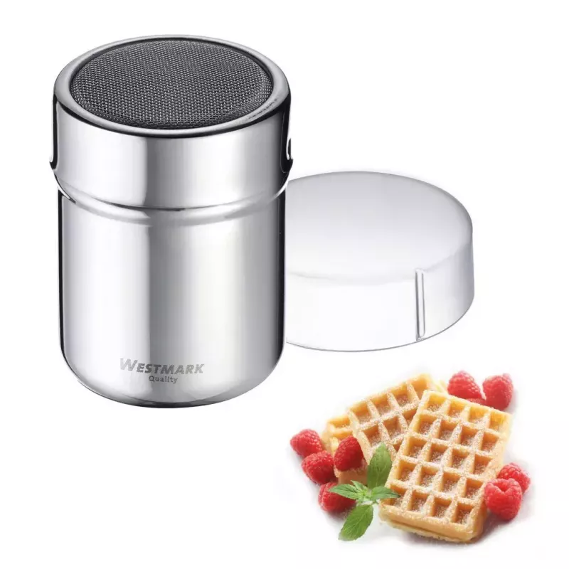 Zuckerspender Westmark 69502260 — rundes Edelstahlgehäuse mit Polypropylen-Komponenten, 62×62×82 mm