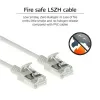 ACT Grau 10m LSZH U/FTP CAT6A Rechenzentrums-Slimline-Patchkabel rastnasenfrei mit RJ45-Steckern