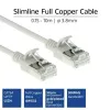 ACT Grau 10m LSZH U/FTP CAT6A Rechenzentrums-Slimline-Patchkabel rastnasenfrei mit RJ45-Steckern