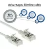 ACT Grau 10m LSZH U/FTP CAT6A Rechenzentrums-Slimline-Patchkabel rastnasenfrei mit RJ45-Steckern
