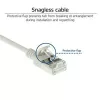 ACT Grau 10m LSZH U/FTP CAT6A Rechenzentrums-Slimline-Patchkabel rastnasenfrei mit RJ45-Steckern