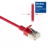 ACT Red 7 Meter LSZH U/FTP CAT6A Datacenter Slimline-Patchkabel mit Rasthaken-Schutz und RJ45-Steckern