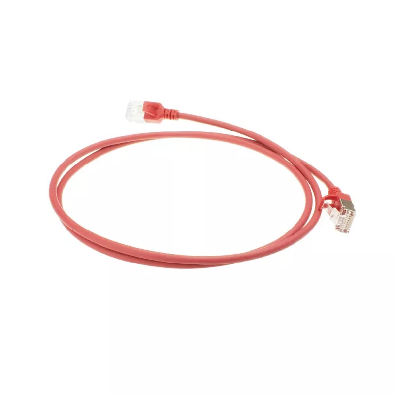 ACT rot 10 m LSZH U/FTP CAT6A Datacenter-Slimline-Patchkabel mit RJ45-Steckern