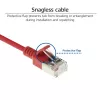 ACT rot 10 m LSZH U/FTP CAT6A Datacenter-Slimline-Patchkabel mit RJ45-Steckern