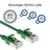 ACT Grün 7m LSZH U/FTP CAT6A Rechenzentrums-Slimline-Patchkabel mit Rastnasenschutz und RJ45-Steckern