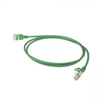ACT Grün 10 Meter LSZH U/FTP CAT6A Datacenter Slimline Patchkabel, rastnasenfrei mit RJ45-Steckern