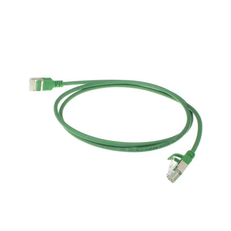 ACT Grün 10 Meter LSZH U/FTP CAT6A Datacenter Slimline Patchkabel, rastnasenfrei mit RJ45-Steckern