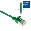 ACT Grün 10 Meter LSZH U/FTP CAT6A Datacenter Slimline Patchkabel, rastnasenfrei mit RJ45-Steckern