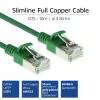 ACT Grün 10 Meter LSZH U/FTP CAT6A Datacenter Slimline Patchkabel, rastnasenfrei mit RJ45-Steckern