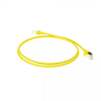 ACT Gelb 7 Meter LSZH U/FTP CAT6A Rechenzentrums-Slimline-Patchkabel mit Rasthaken-Schutz und RJ45-Steckern