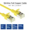 ACT Gelb 10 m LSZH U/FTP CAT6A Rechenzentrums-Slimline-Patchkabel mit RJ45-Steckern und Knickschutz