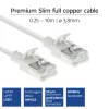ACT Weiß 2 Meter LSZH U/FTP CAT6A Datacenter Slimline Patchkabel RJ45