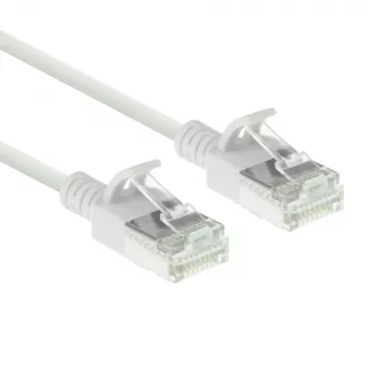 ACT Weiß 1,5 Meter LSZH U/FTP CAT6A Datacenter Slimline-Patchkabel, rastnasenfrei mit RJ45-Steckern