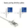 ACT Grau 0,15 Meter LSZH U/FTP CAT6A Rechenzentrum-Slimline-Patchkabel, rastnasenschutz mit RJ45-Steckern