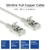 ACT Grau 0,15 Meter LSZH U/FTP CAT6A Rechenzentrum-Slimline-Patchkabel, rastnasenschutz mit RJ45-Steckern