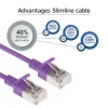 ACT Lila 7 m LSZH U/FTP CAT6A Datacenter-Slimline-Patchkabel snagless mit RJ45-Steckern