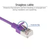 ACT Lila 7 m LSZH U/FTP CAT6A Datacenter-Slimline-Patchkabel snagless mit RJ45-Steckern