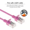 ACT Pink 1 Meter LSZH U/FTP CAT6A Datacenter Slimline Patchkabel mit RJ45-Steckern