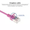 ACT Pink 1,5 m LSZH U/FTP CAT6A Datacenter-Slimline-Patchkabel snagless mit RJ45-Steckern