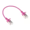 ACT Pink 0,25 m LSZH U/FTP CAT6A Rechenzentrums-Slimline-Patchkabel mit RJ45-Steckern, rastnasenschutz