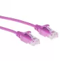 ACT Pink 7 Meter LSZH U/UTP CAT6 Datacenter Slimline Patchkabel mit Rasthakenschutz und RJ45-Steckern
