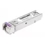 Intellinet Gigabit Fiber WDM Bi-Directional SFP Optical Transceiver Module 1000Base-BX-U (LC) Single-Mode-Port, 80 km, BiDi WDM (RX1550/TX1490), MSA-konform für maximale Kompatibilität, Silber