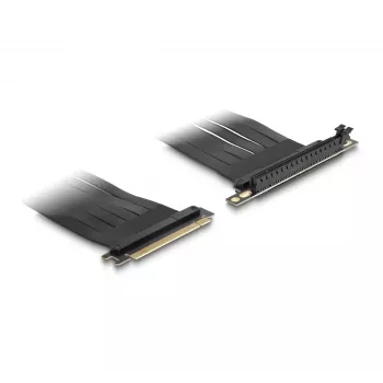 DeLOCK Riser-Karte PCI Express x16 Stecker auf x16 Slot 90° abgewinkelt mit Kabel 30 cm