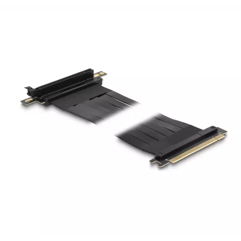 DeLOCK Riser-Karte PCI Express x16 Stecker auf x16 Slot 90° gewinkelt mit Kabel 60 cm