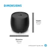 HP Schwarz Bluetooth Speaker 360, Kabelgebunden & Kabellos, Mono tragbarer Lautsprecher, Schwarz, Zylinder, Tasten, Universal