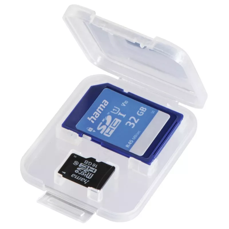 Hama DuoCase Speicherkarten-Etui 2 Karten Polypropylen (PP) Transparent