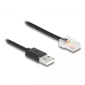 DeLOCK Signalkabel 2 m Schwarz USB-A RJ-50 Stecker/Stecker 67016