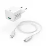Hama 00201675 mobiles Ladegerät Headset, Powerbank, Smartphone, Tablet Weiß AC Schnellladung Innenbereich