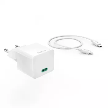 Hama 00201675 mobiles Ladegerät Headset, Powerbank, Smartphone, Tablet Weiß AC Schnellladung Innenbereich